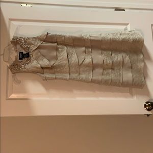 Neutral color dress with stones. Expo  size 6